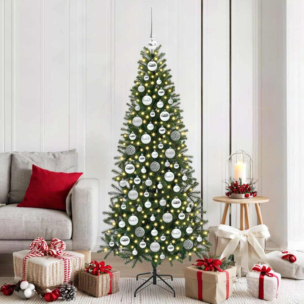 Kerstbal Set met 300 LED 120 pcs Zilver Kunststof is nu te koop bij PeponiXL, paradijselijk wonen!