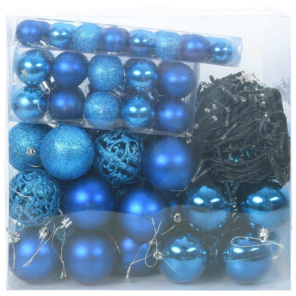 Kerstbal Set met 300 LED 120 pcs Blauw Kunststof is nu te koop bij PeponiXL, paradijselijk wonen!