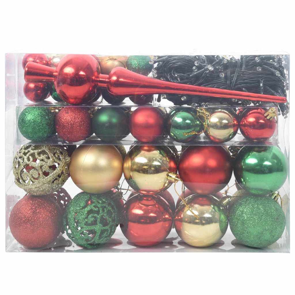 Kerstbal Set met 150 LED 61 pcs Multikleur Kunststof is nu te koop bij PeponiXL, paradijselijk wonen!