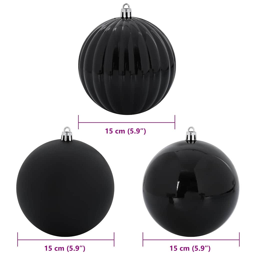 Kerstbal Set XL 9 pcs Zwart Kunststof is nu te koop bij PeponiXL, paradijselijk wonen!