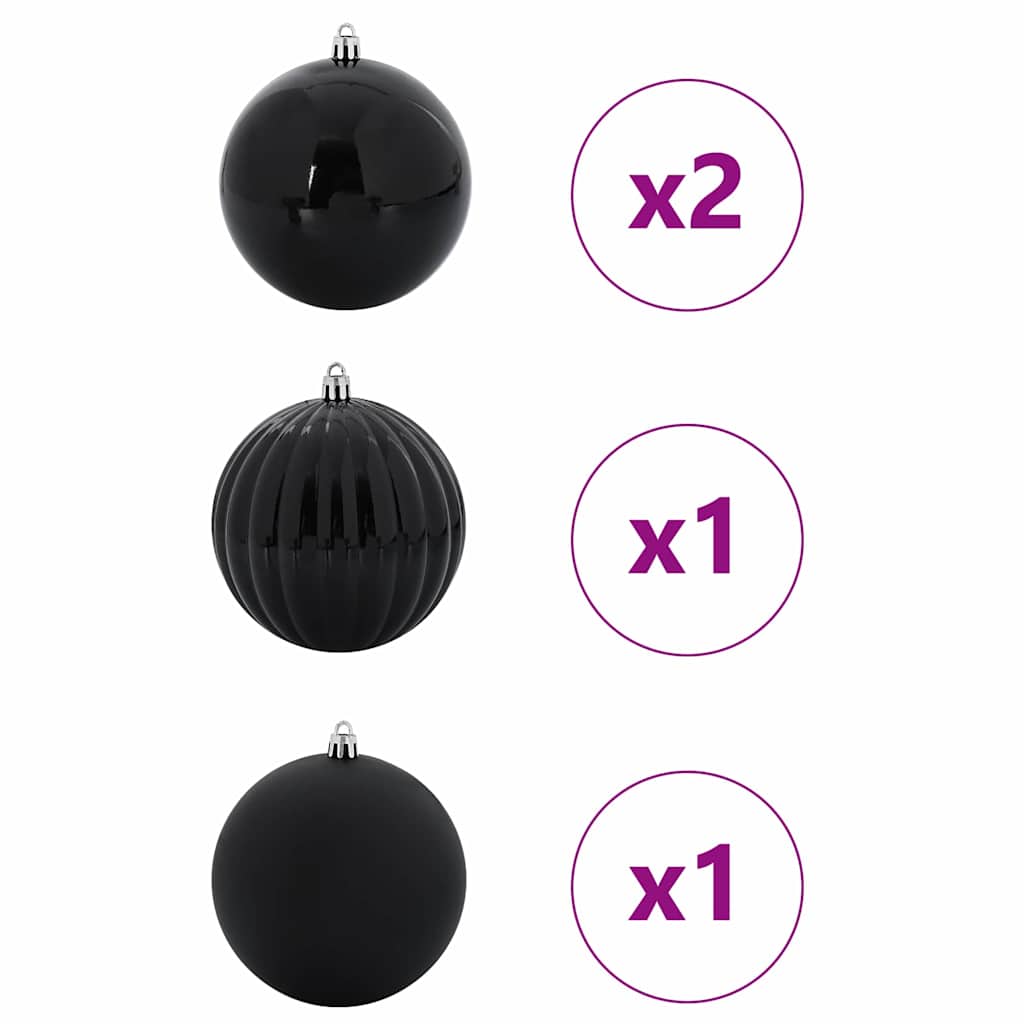 Kerstbalset XXL 4 pcs Zwart Kunststof is nu te koop bij PeponiXL, paradijselijk wonen!