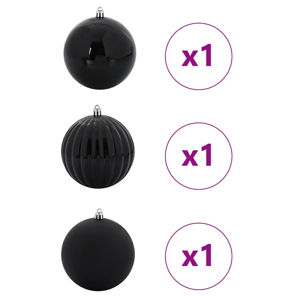 Kerstbal Set XXL 3 pcs Zwart Kunststof is nu te koop bij PeponiXL, paradijselijk wonen!