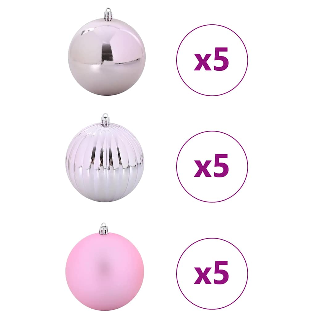 Kerstbalset XL 15 pcs Roze Kunststof is nu te koop bij PeponiXL, paradijselijk wonen!