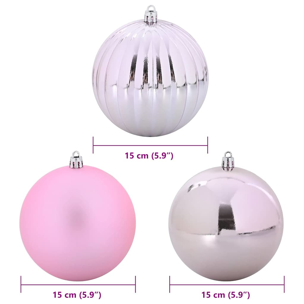 Kerstbal Set XL 9 pcs Roze Kunststof is nu te koop bij PeponiXL, paradijselijk wonen!