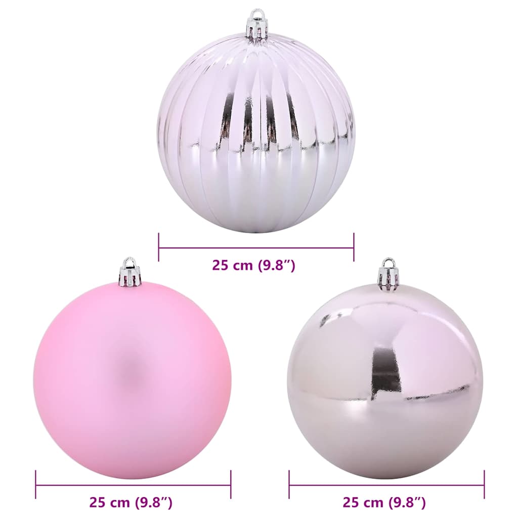 Kerstbal Set XXL 3 pcs Roze Kunststof is nu te koop bij PeponiXL, paradijselijk wonen!