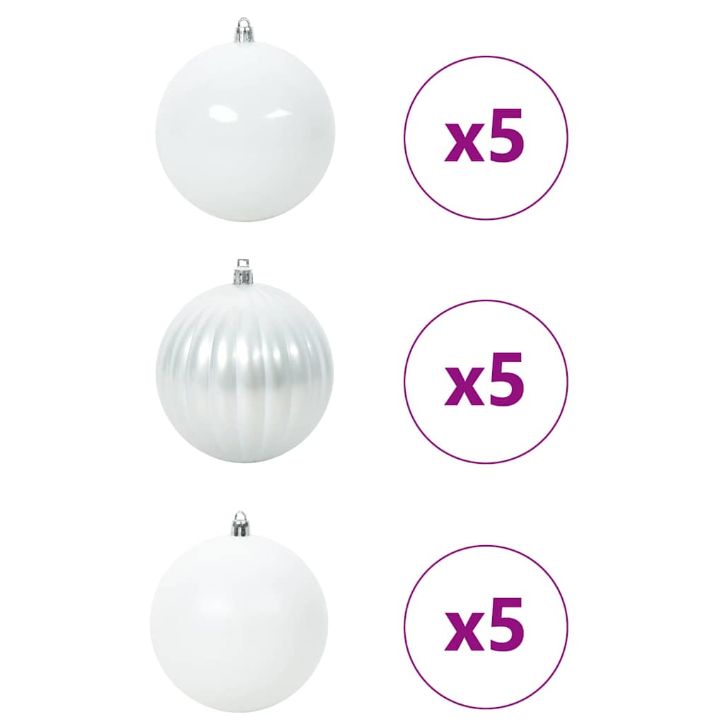 Kerstbalset XL 15 pcs Wit Kunststof is nu te koop bij PeponiXL, paradijselijk wonen!