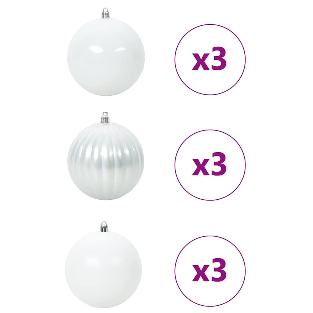 Kerstbal Set XL 9 pcs Wit Kunststof is nu te koop bij PeponiXL, paradijselijk wonen!