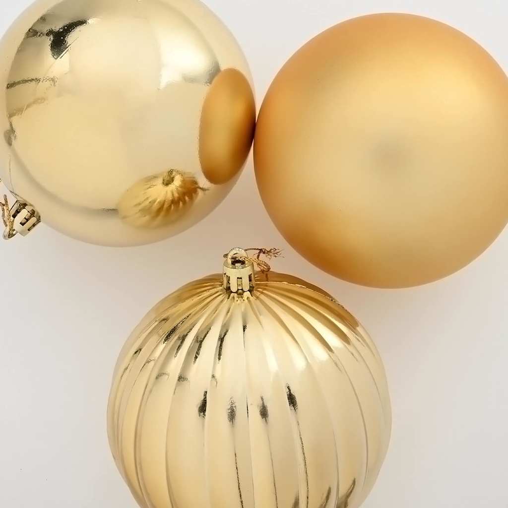 Kerstbal Set XL 9 pcs Goud Kunststof is nu te koop bij PeponiXL, paradijselijk wonen!
