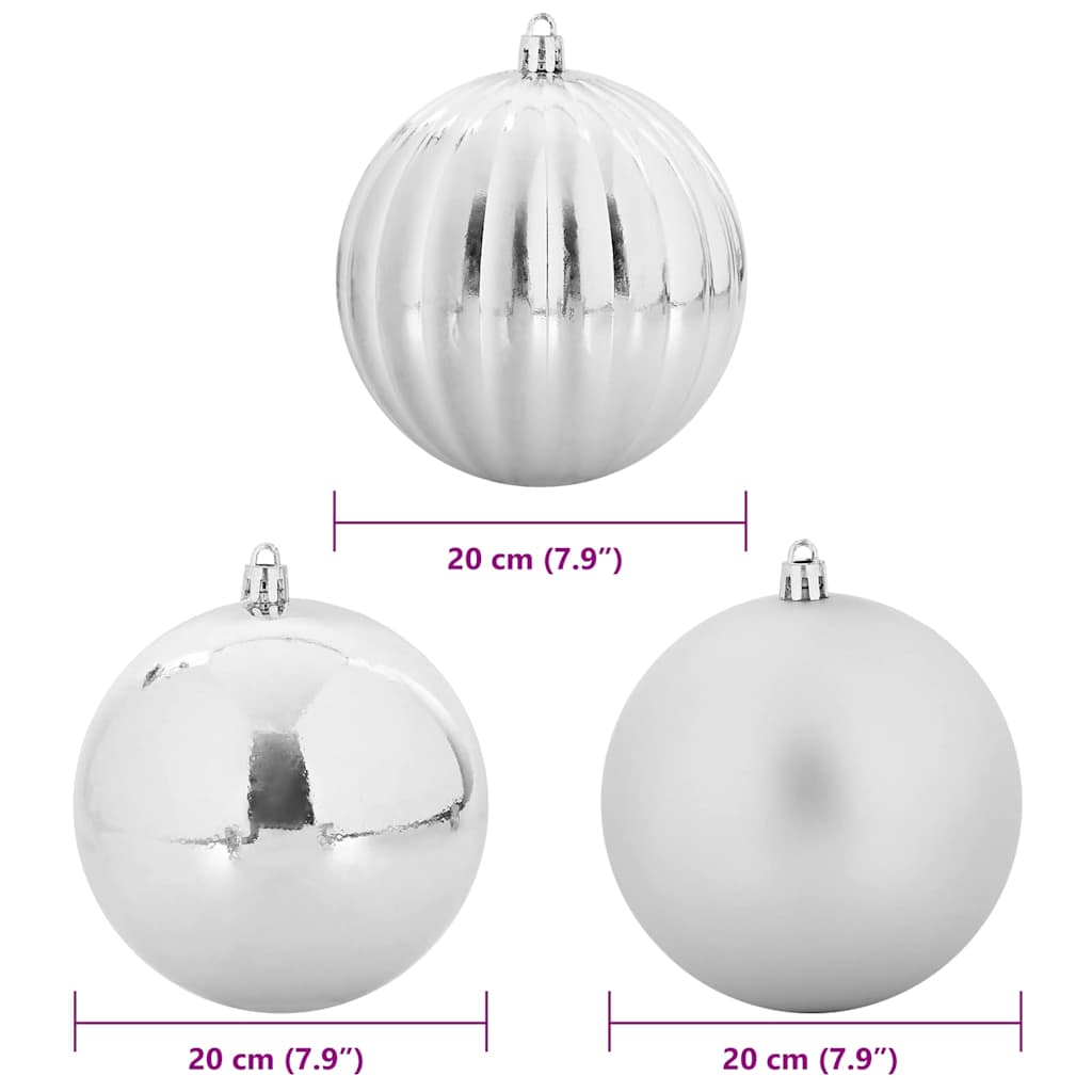 Kerstbal Set XXL 4 pcs Zilver Kunststof is nu te koop bij PeponiXL, paradijselijk wonen!