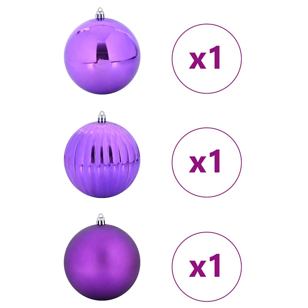 Kerstbal Set XXL 3 pcs Lila Kunststof is nu te koop bij PeponiXL, paradijselijk wonen!
