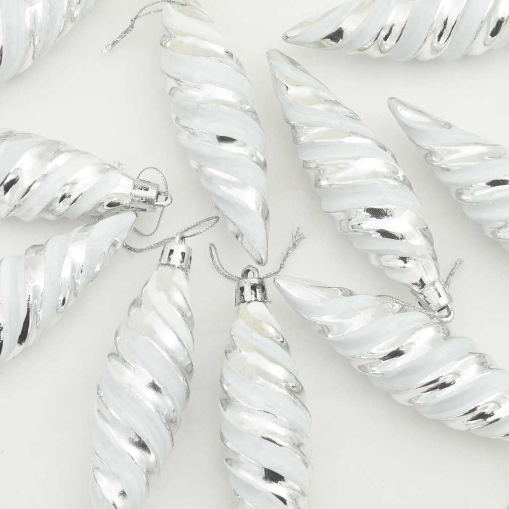 Kerst Spiralvorm Bal 40 pcs Zilver Kunststof is nu te koop bij PeponiXL, paradijselijk wonen!