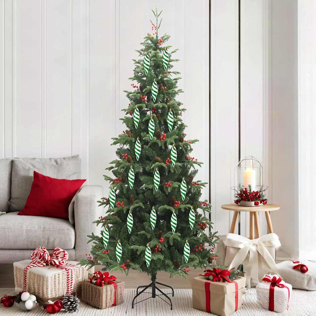 Kerst Spiralvorm Bal 40 pcs Groen Kunststof is nu te koop bij PeponiXL, paradijselijk wonen!