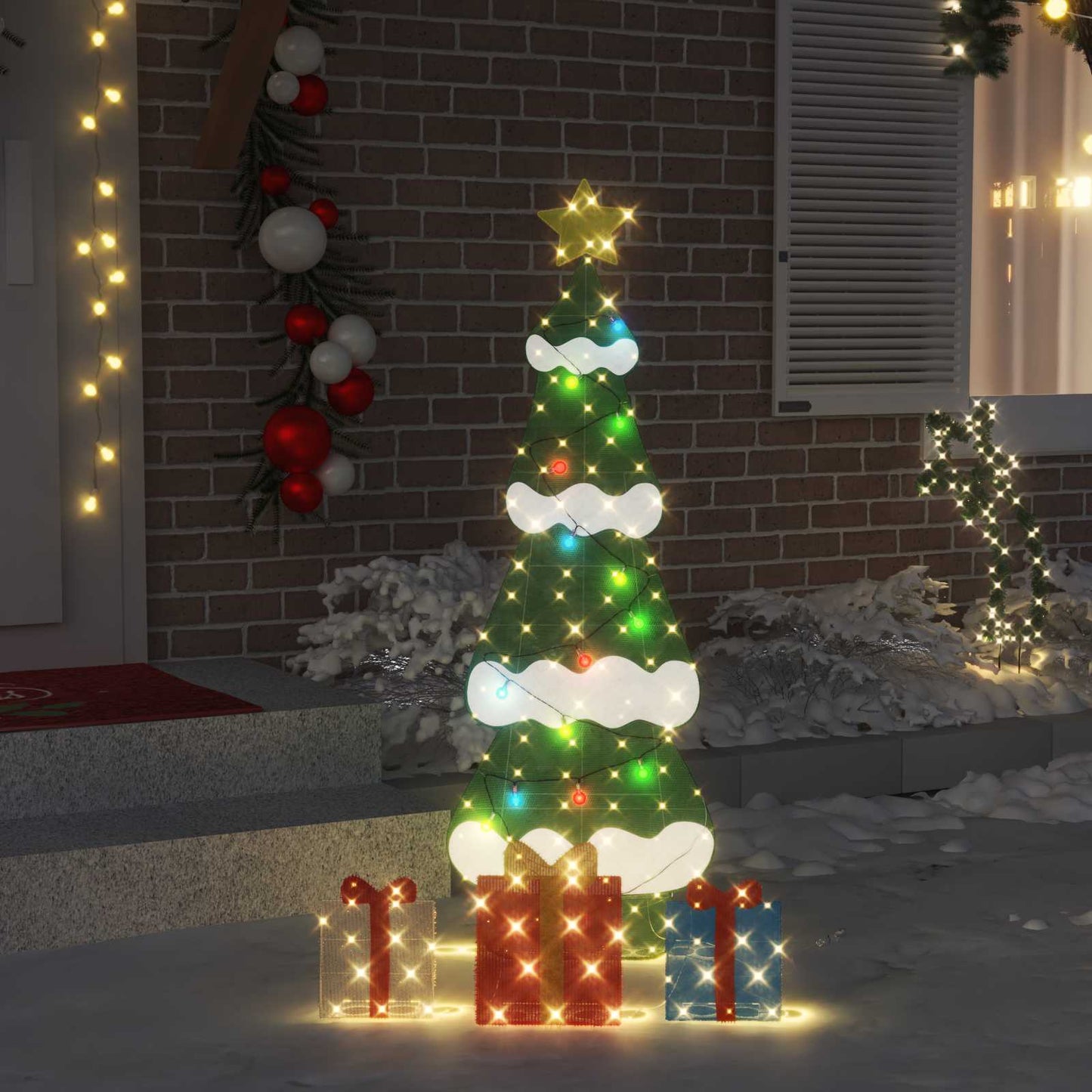 Verlichte Kerstboom met 3 Cadeau Dozen 2D Warm Wit 150 cm is nu te koop bij PeponiXL, paradijselijk wonen!