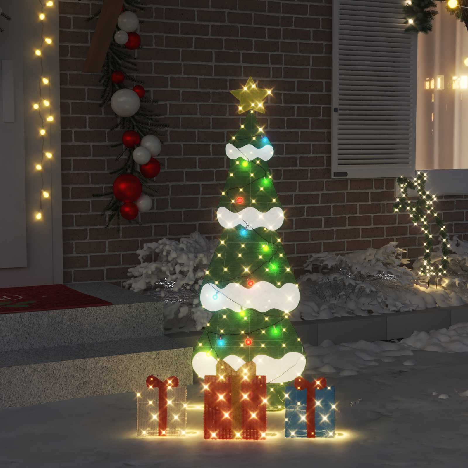 Verlichte Kerstboom met 3 Cadeau Dozen 2D Warm Wit 150 cm is nu te koop bij PeponiXL, paradijselijk wonen!