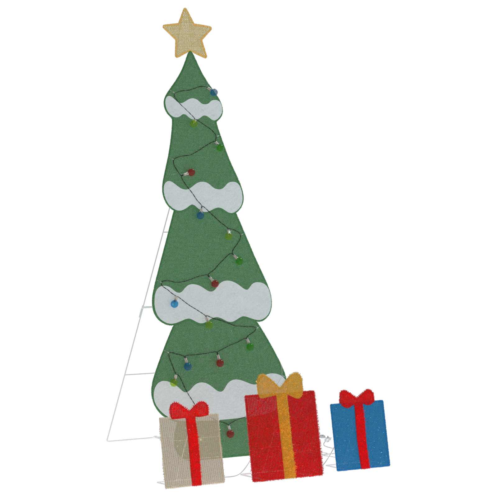 Verlichte Kerstboom met 3 Cadeau Dozen 2D Warm Wit 150 cm is nu te koop bij PeponiXL, paradijselijk wonen!