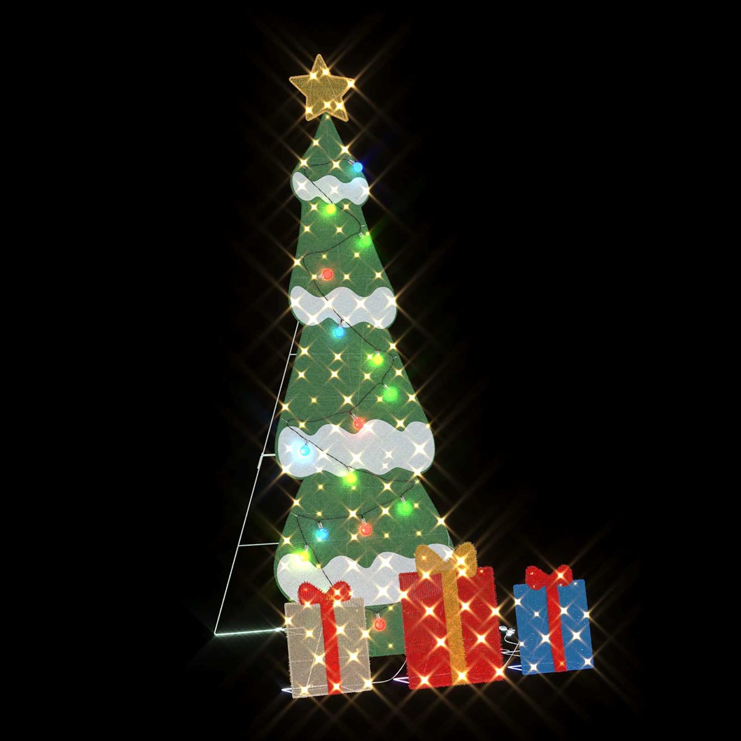 Verlichte Kerstboom met 3 Cadeau Dozen 2D Warm Wit 150 cm is nu te koop bij PeponiXL, paradijselijk wonen!