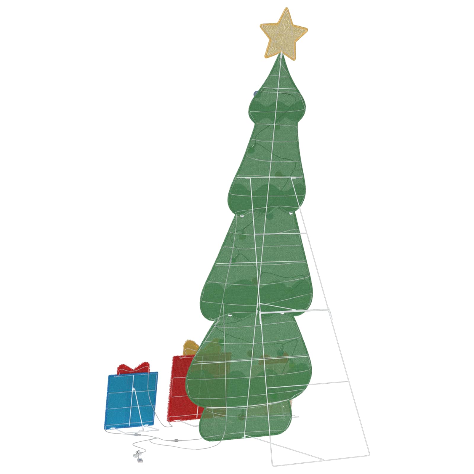 Verlichte Kerstboom met 3 Cadeau Dozen 2D Warm Wit 150 cm is nu te koop bij PeponiXL, paradijselijk wonen!