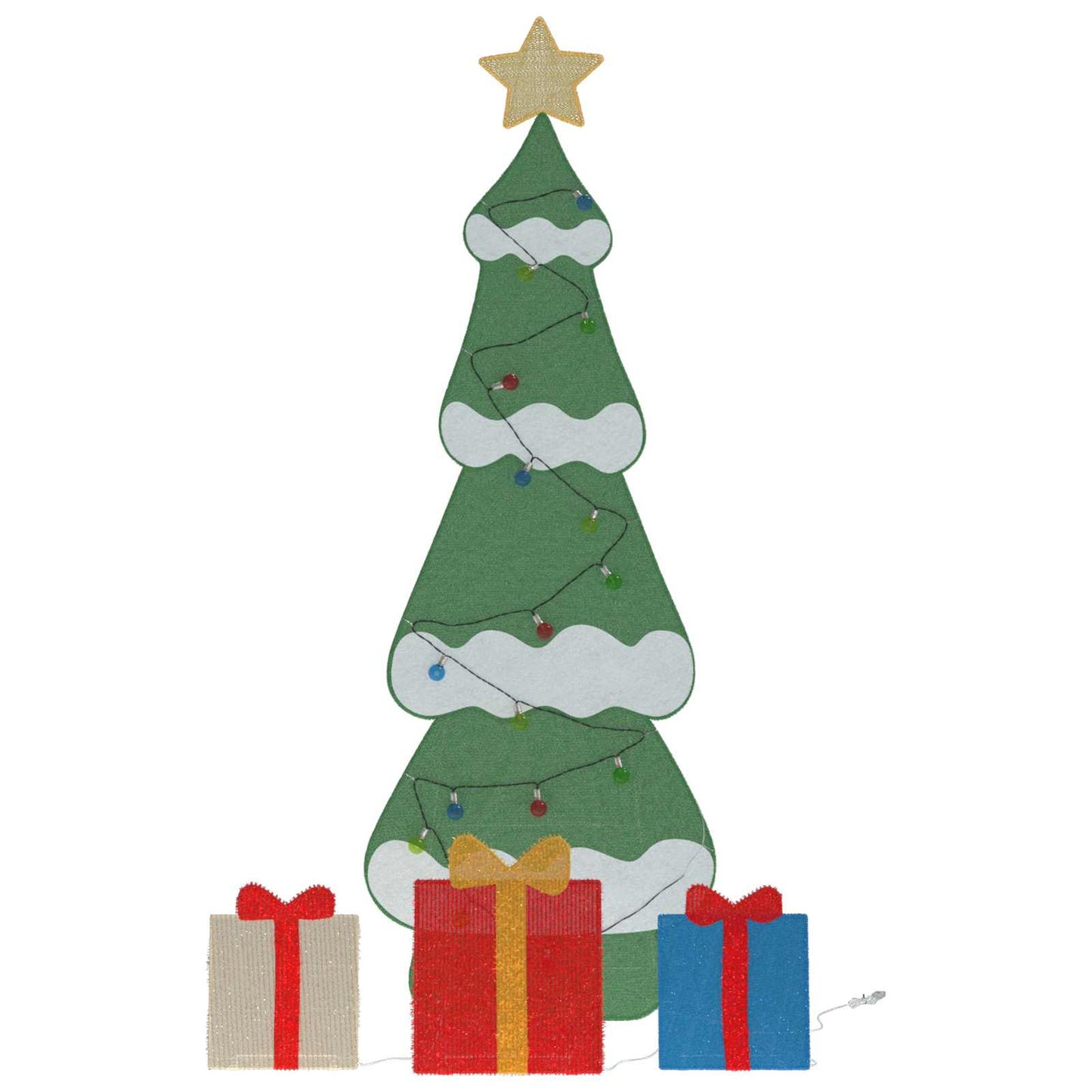 Verlichte Kerstboom met 3 Cadeau Dozen 2D Warm Wit 150 cm is nu te koop bij PeponiXL, paradijselijk wonen!