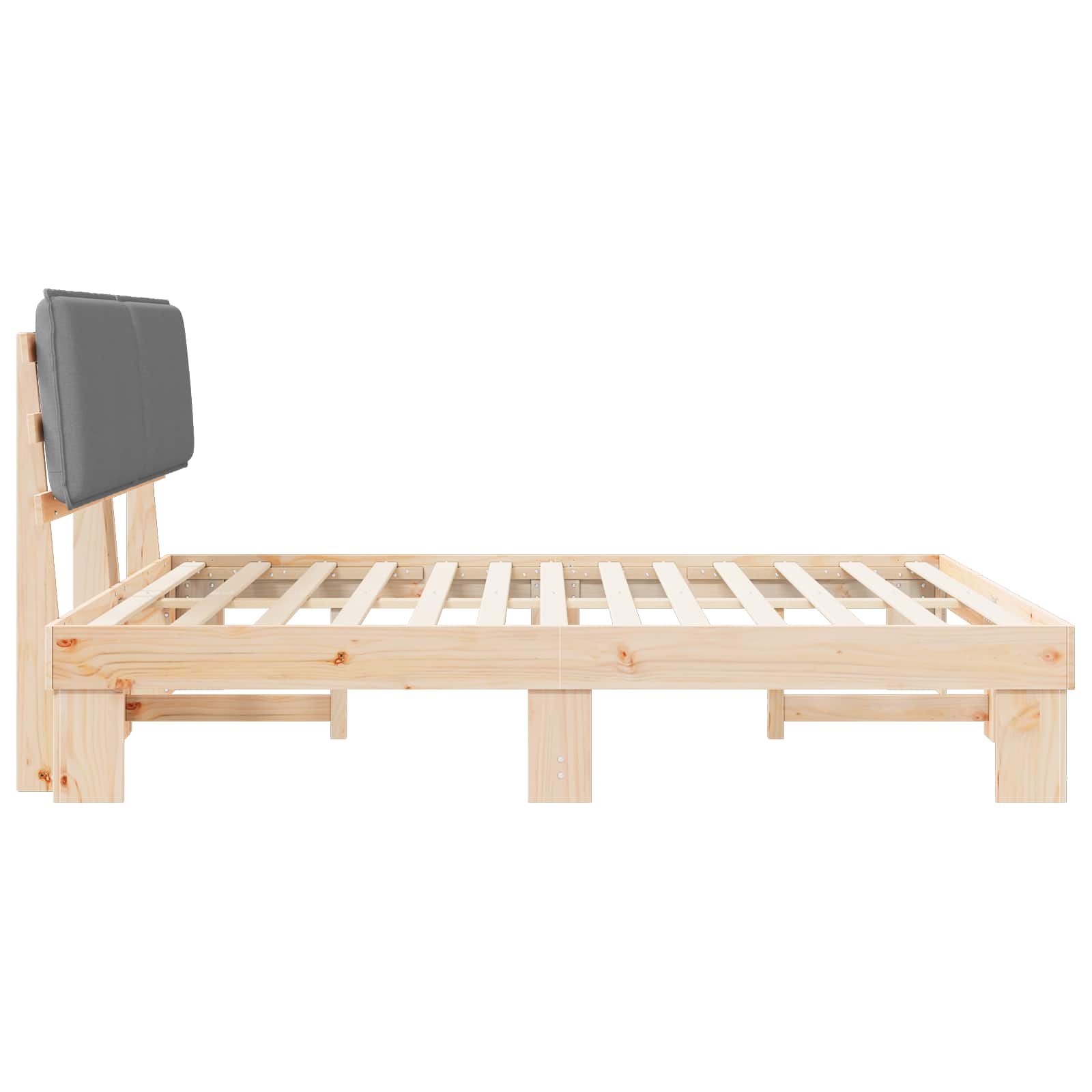 Bedframe met Gevoerd Hoofdgedeelte Lichtgrijs 200 x 200 cm is nu te koop bij PeponiXL, paradijselijk wonen!