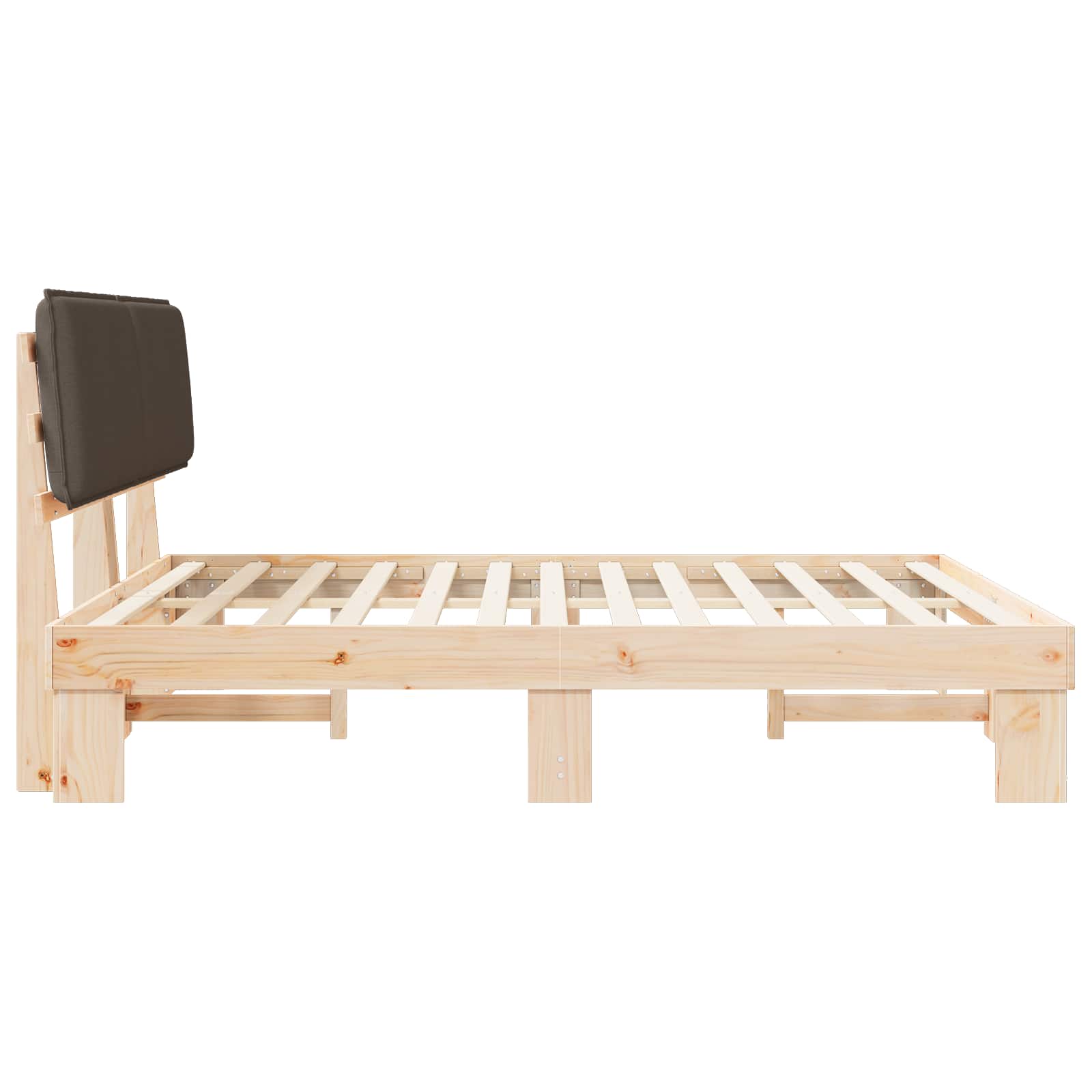 Bedframe met Gevoerd Hoofdgedeelte Taupe 200 x 200 cm is nu te koop bij PeponiXL, paradijselijk wonen!
