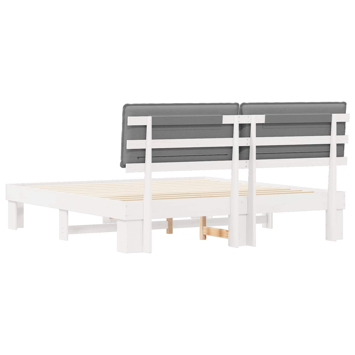 Bedframe met Gevoerd Hoofdgedeelte Lichtgrijs 200 x 200 cm is nu te koop bij PeponiXL, paradijselijk wonen!