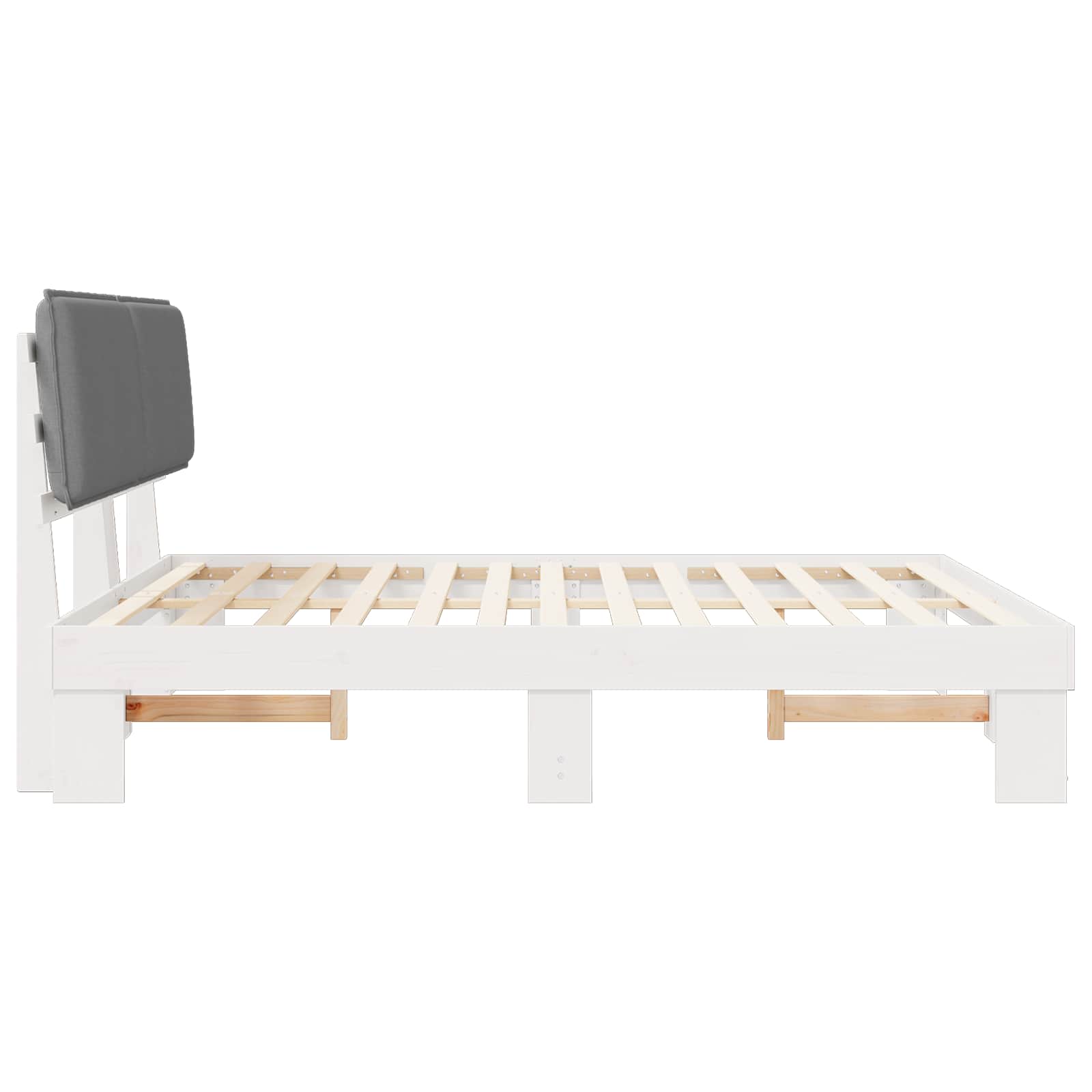 Bedframe met Gevoerd Hoofdgedeelte Lichtgrijs 200 x 200 cm is nu te koop bij PeponiXL, paradijselijk wonen!