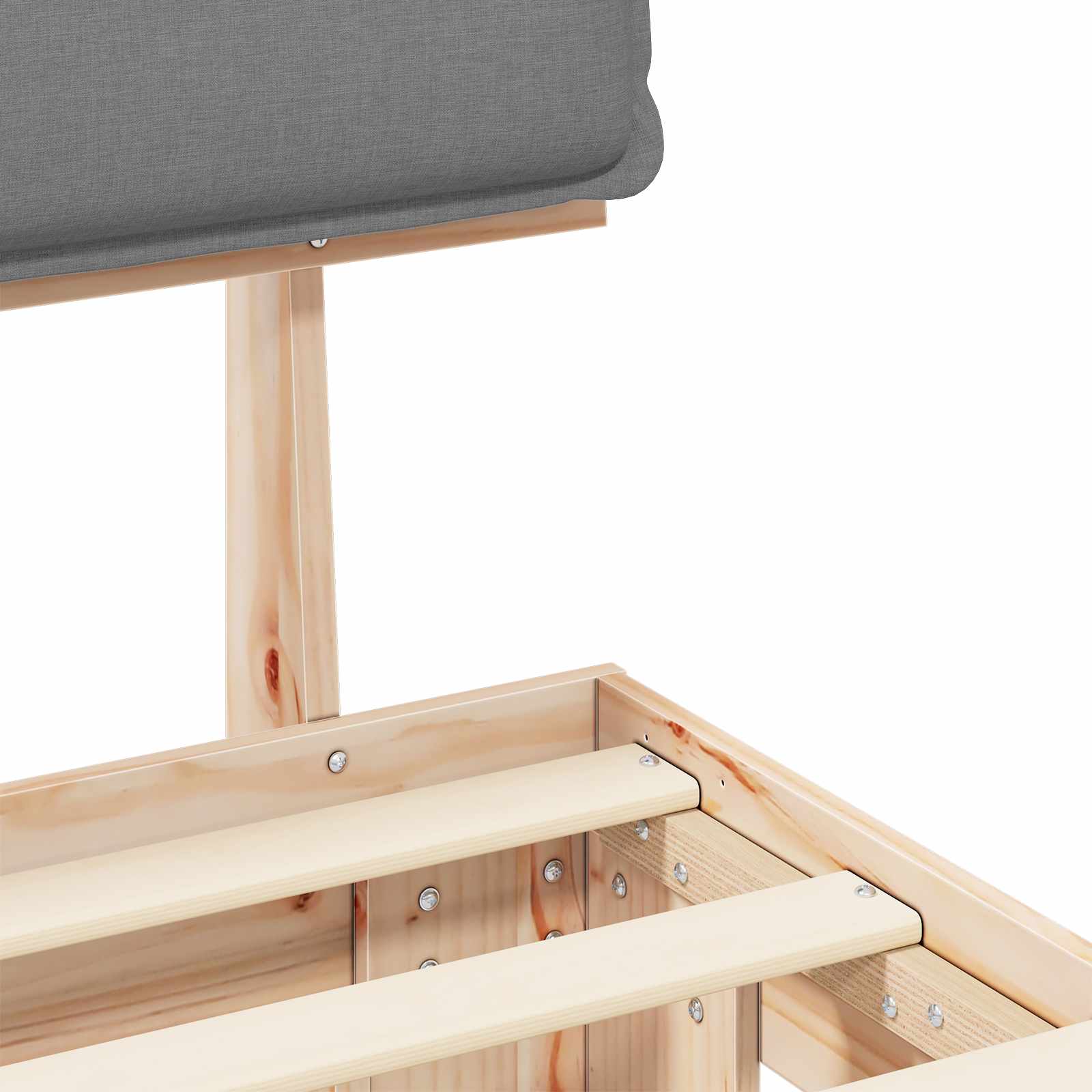 Bedframe met Gevoerd Hoofdgedeelte Lichtgrijs 180 x 200 cm is nu te koop bij PeponiXL, paradijselijk wonen!