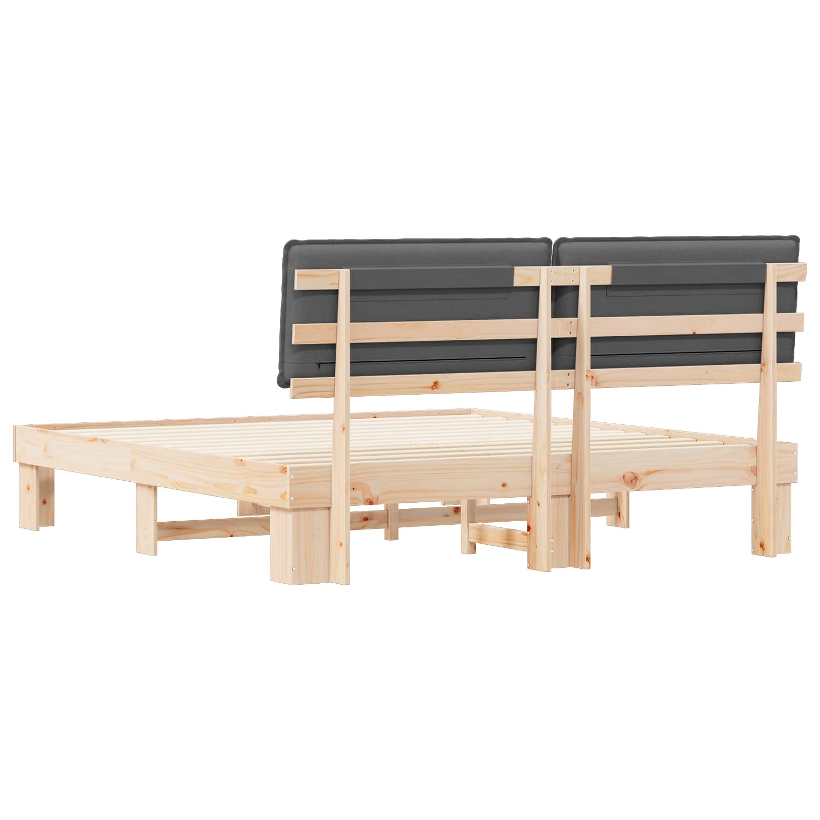 Bedframe met Gevoerd Hoofdgedeelte Donkergrijs 180 x 200 cm is nu te koop bij PeponiXL, paradijselijk wonen!