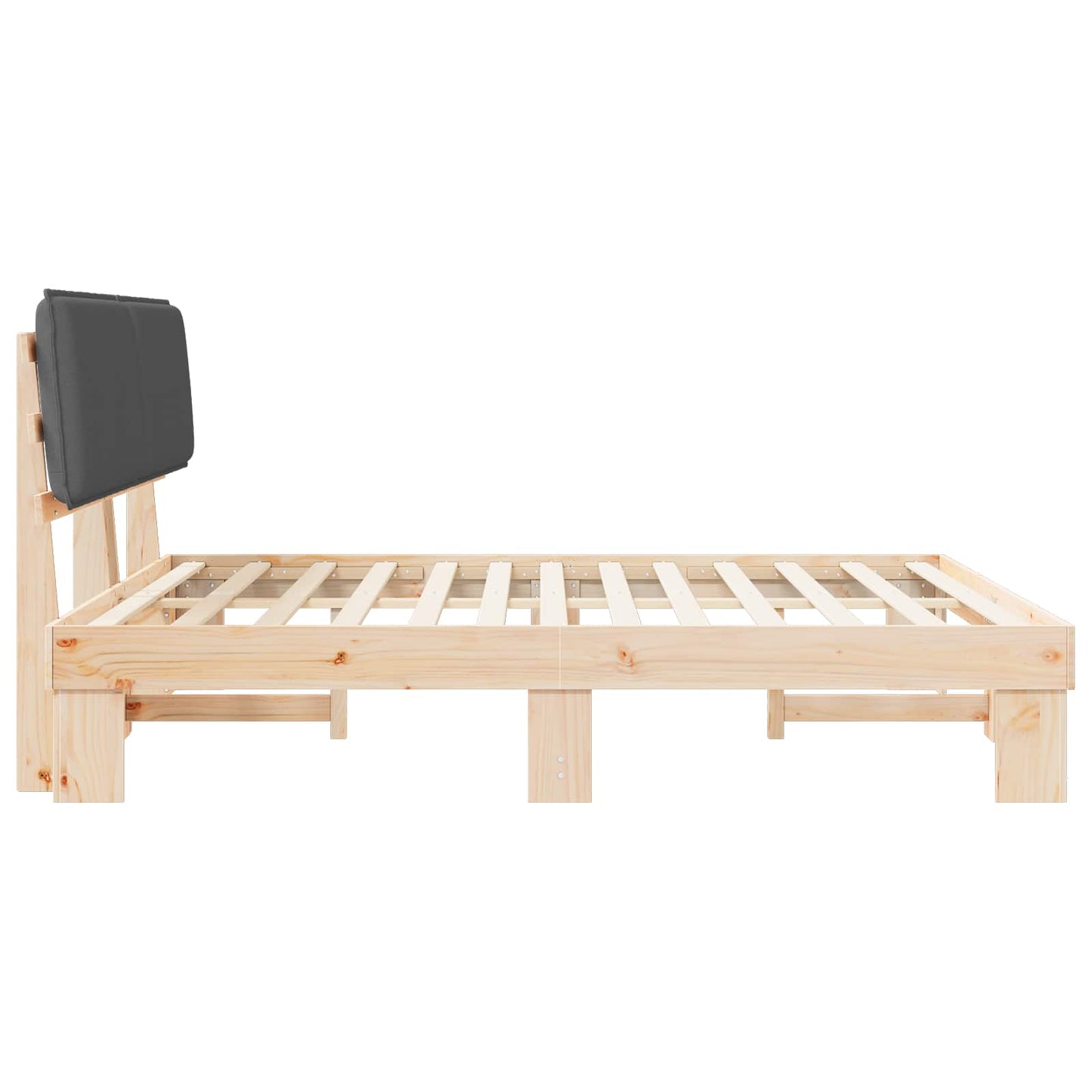 Bedframe met Gevoerd Hoofdgedeelte Donkergrijs 180 x 200 cm is nu te koop bij PeponiXL, paradijselijk wonen!