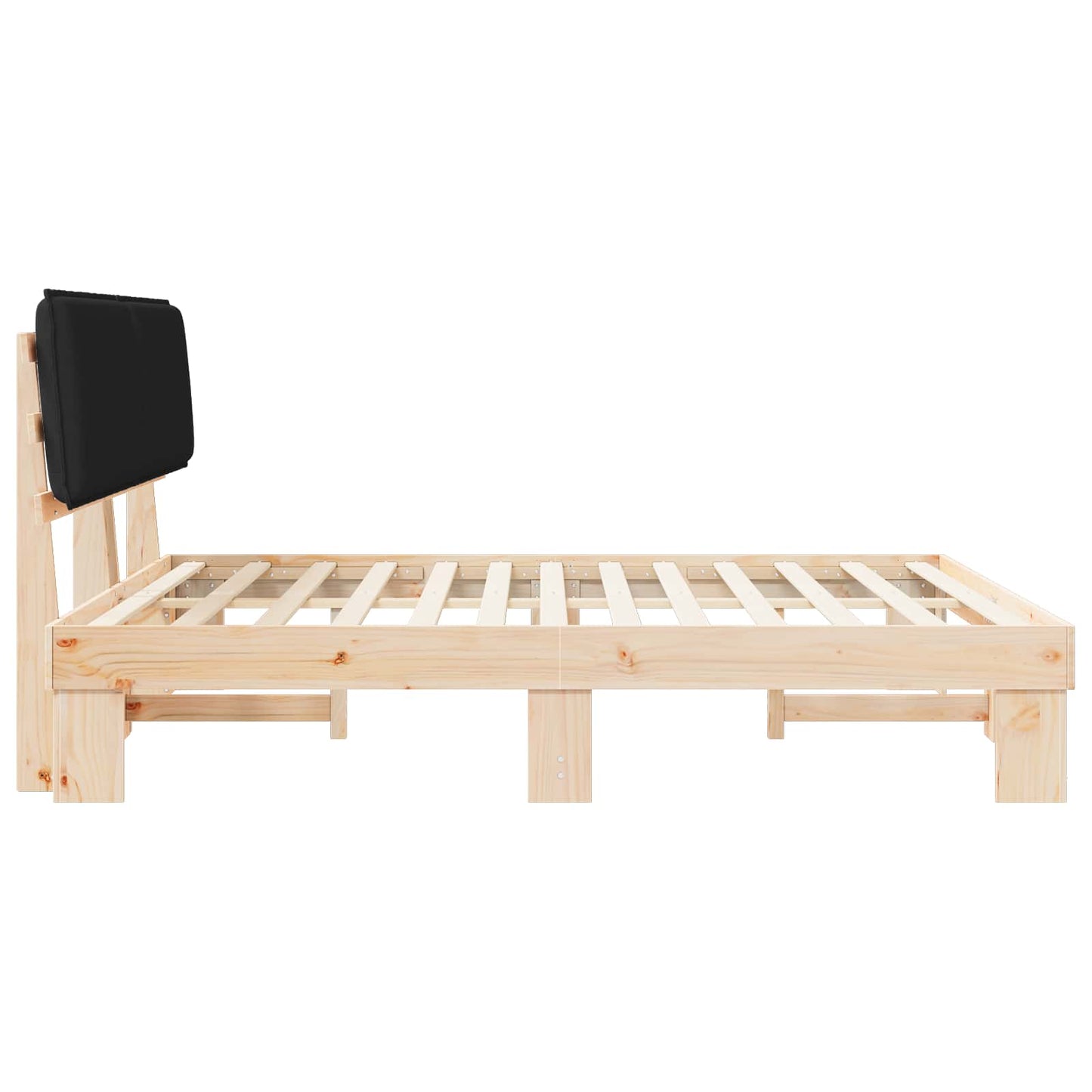 Bedframe met Gevoerd Hoofdgedeelte Zwart 180 x 200 cm is nu te koop bij PeponiXL, paradijselijk wonen!
