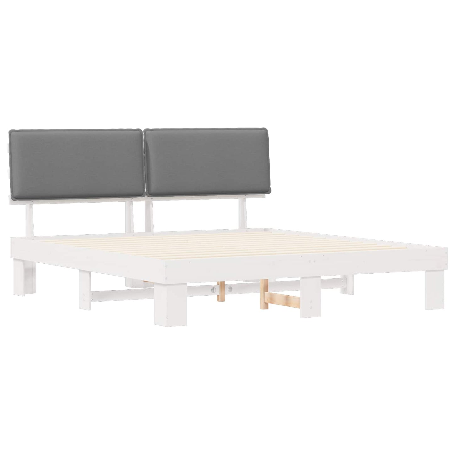 Bedframe met Gevoerd Hoofdgedeelte Lichtgrijs 180 x 200 cm is nu te koop bij PeponiXL, paradijselijk wonen!