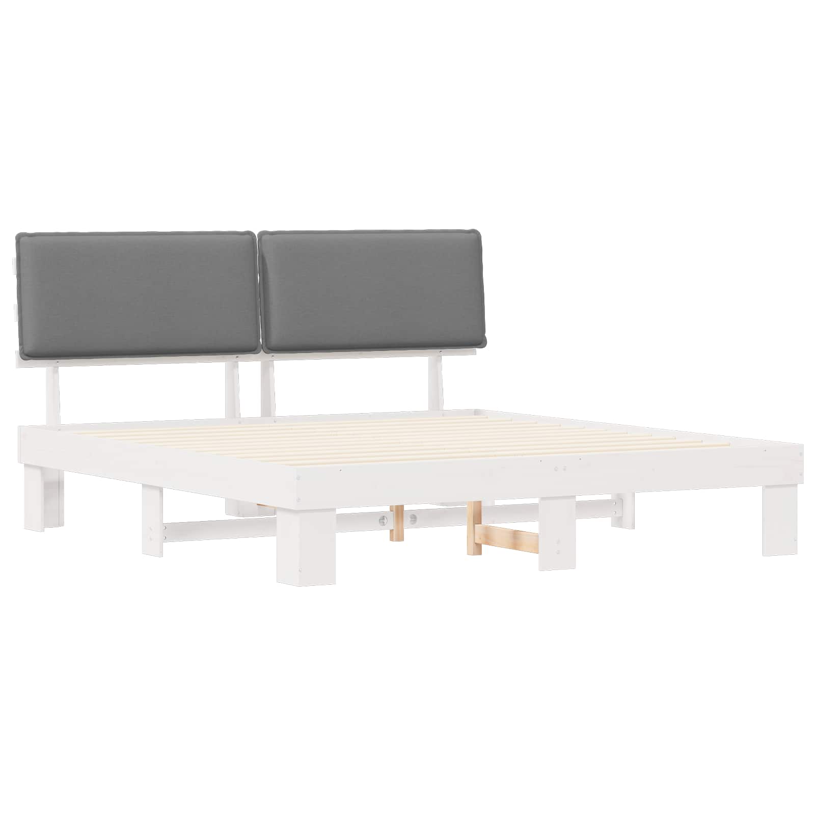 Bedframe met Gevoerd Hoofdgedeelte Lichtgrijs 180 x 200 cm is nu te koop bij PeponiXL, paradijselijk wonen!