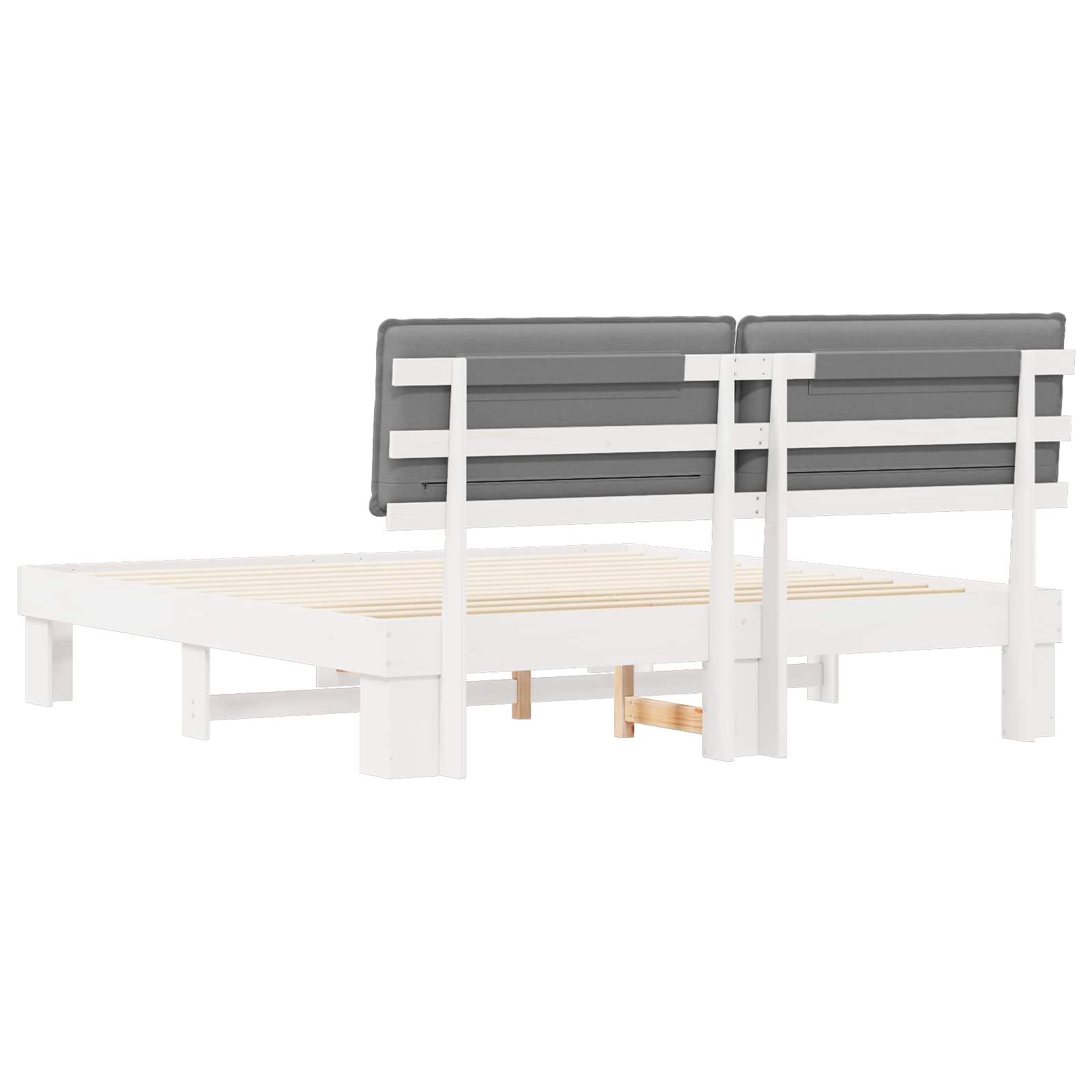 Bedframe met Gevoerd Hoofdgedeelte Lichtgrijs 180 x 200 cm is nu te koop bij PeponiXL, paradijselijk wonen!