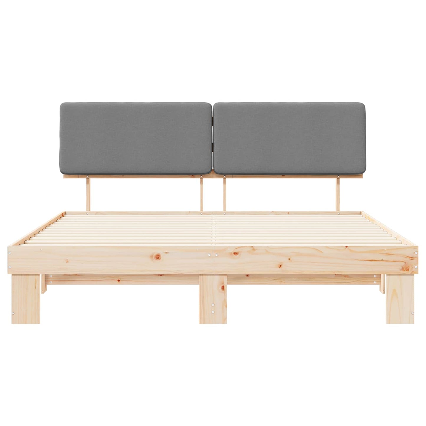 Bedframe met Gevoerd Hoofdgedeelte Lichtgrijs 200 x 200 cm is nu te koop bij PeponiXL, paradijselijk wonen!