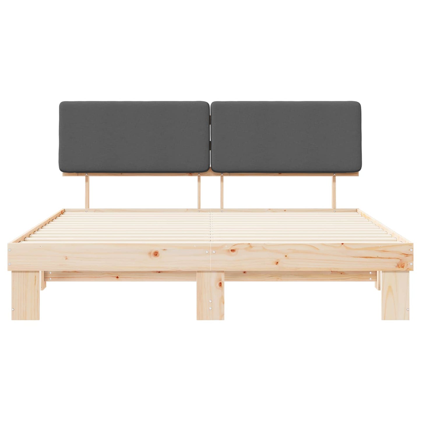 Bedframe met Gevoerd Hoofdgedeelte Donkergrijs 200 x 200 cm is nu te koop bij PeponiXL, paradijselijk wonen!