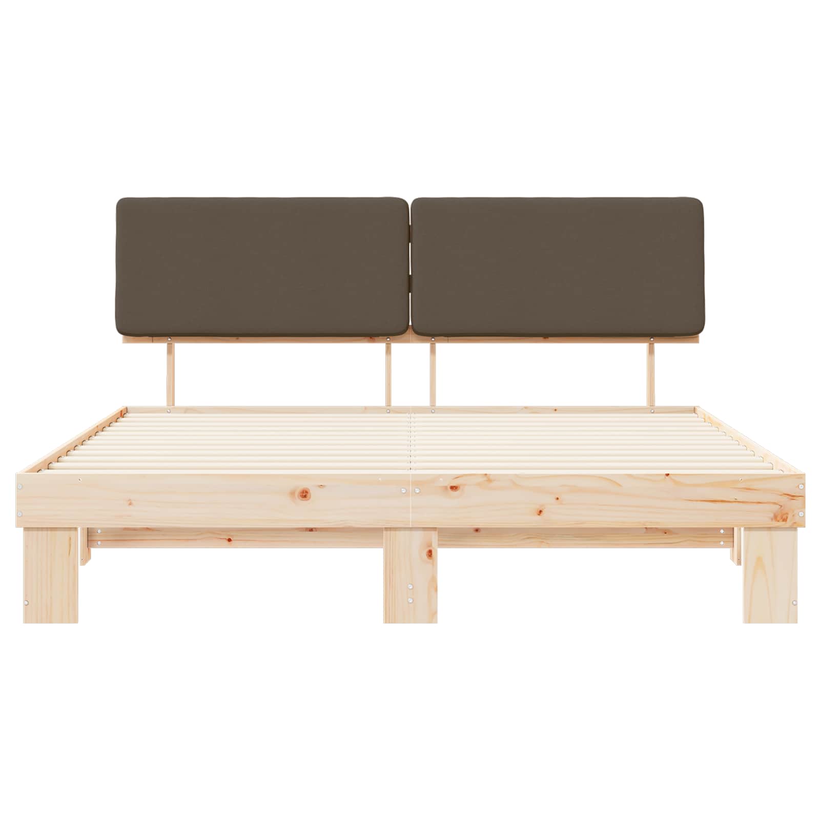Bedframe met Gevoerd Hoofdgedeelte Taupe 200 x 200 cm is nu te koop bij PeponiXL, paradijselijk wonen!