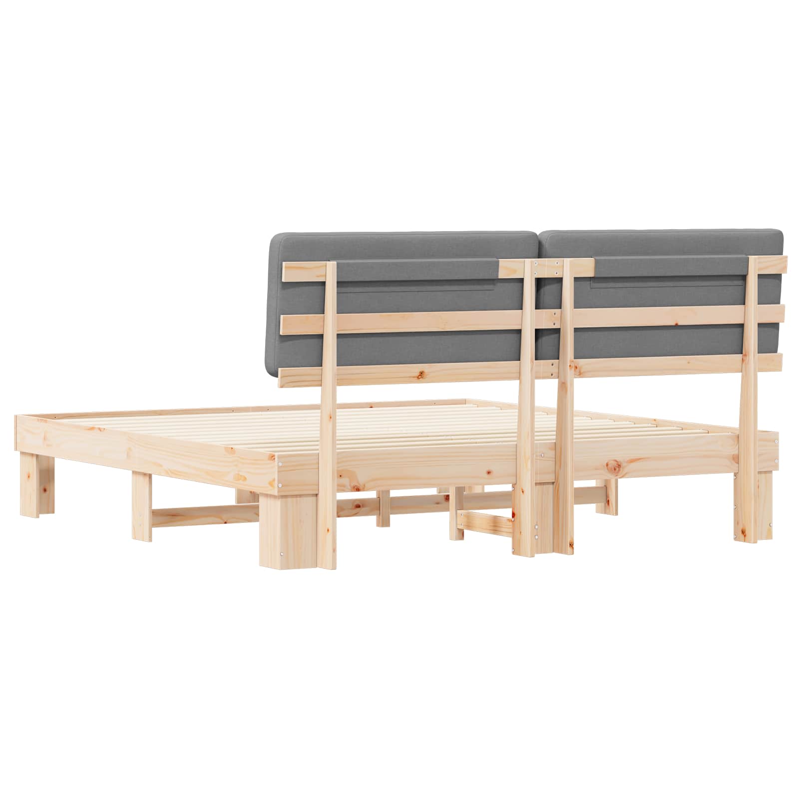 Bedframe met Gevoerd Hoofdgedeelte Lichtgrijs 180 x 200 cm is nu te koop bij PeponiXL, paradijselijk wonen!