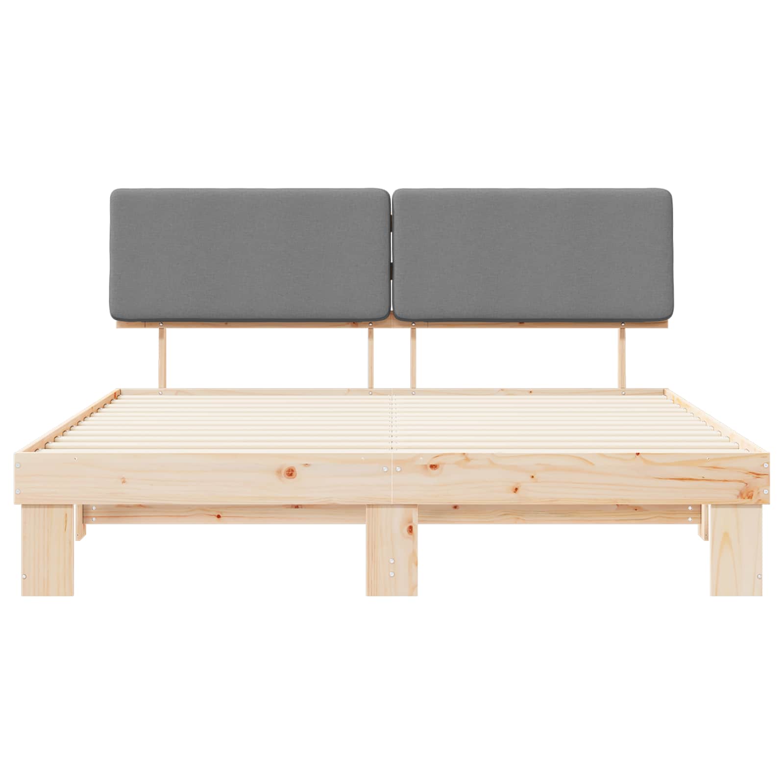 Bedframe met Gevoerd Hoofdgedeelte Lichtgrijs 180 x 200 cm is nu te koop bij PeponiXL, paradijselijk wonen!