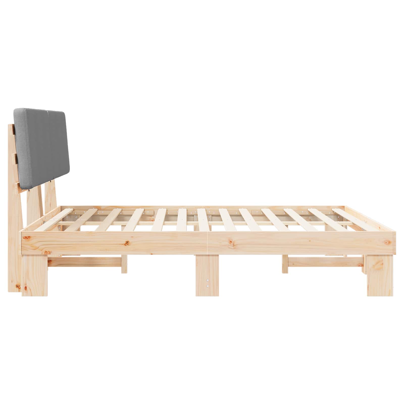 Bedframe met Gevoerd Hoofdgedeelte Lichtgrijs 180 x 200 cm is nu te koop bij PeponiXL, paradijselijk wonen!