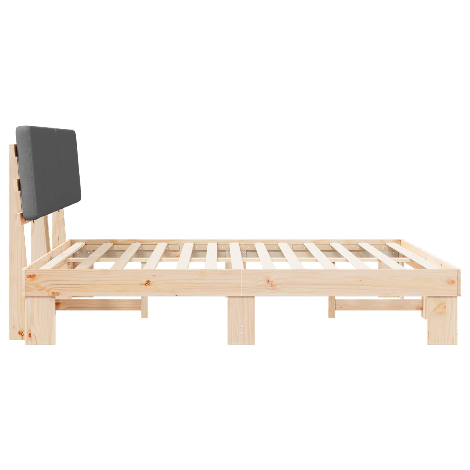Bedframe met Gevoerd Hoofdgedeelte Donkergrijs 180 x 200 cm is nu te koop bij PeponiXL, paradijselijk wonen!