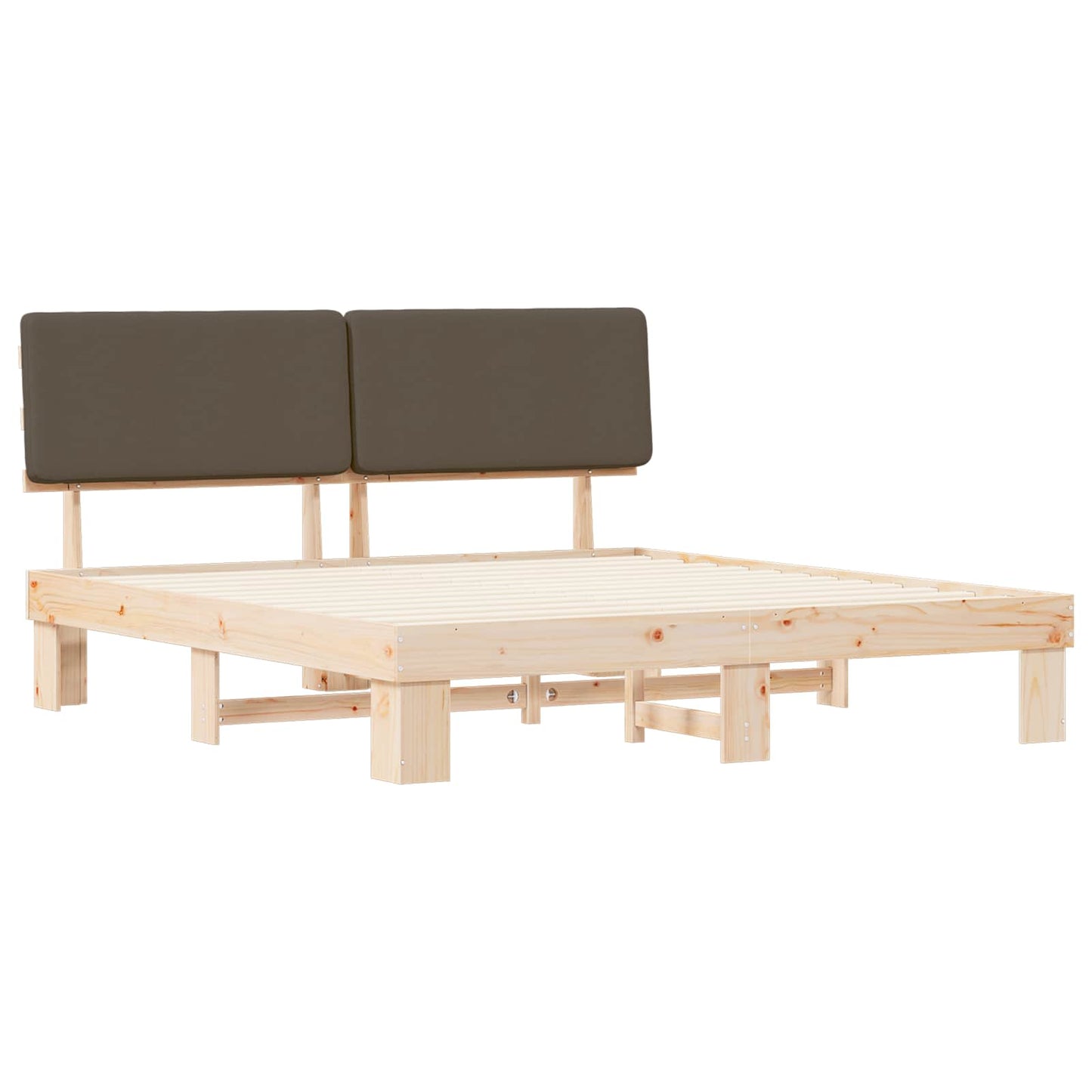 Bedframe met Gevoerd Hoofdgedeelte Taupe 180 x 200 cm is nu te koop bij PeponiXL, paradijselijk wonen!