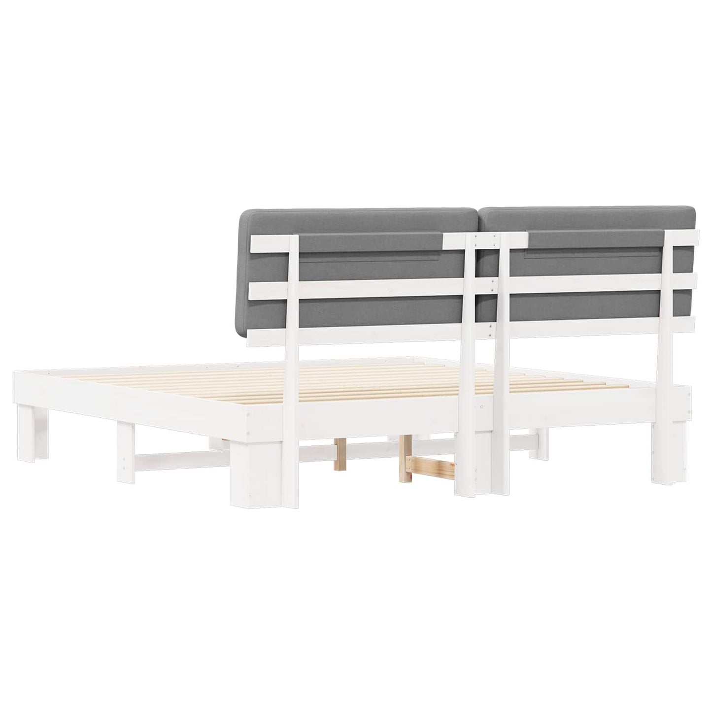 Bedframe met Gevoerd Hoofdgedeelte Lichtgrijs 180 x 200 cm is nu te koop bij PeponiXL, paradijselijk wonen!