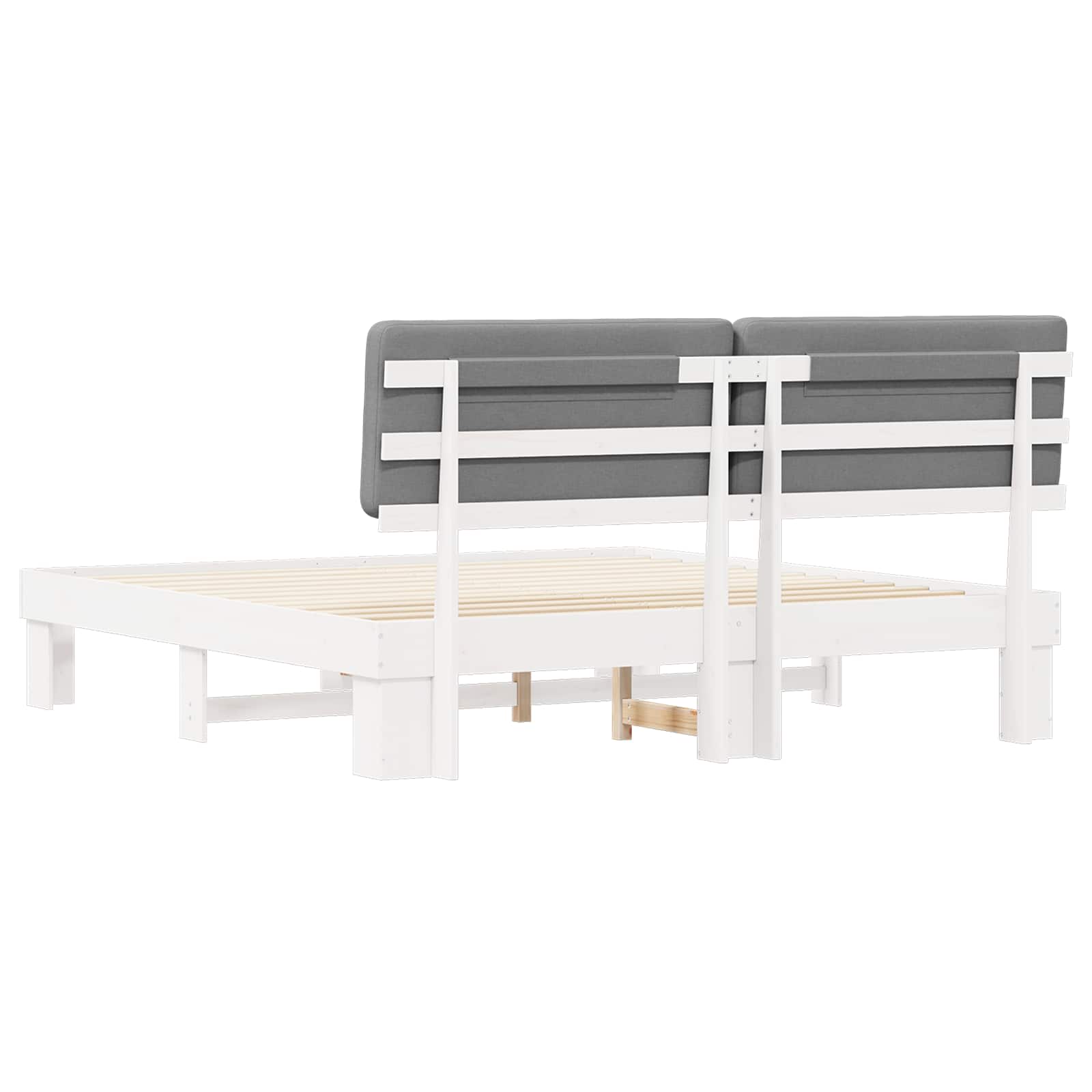 Bedframe met Gevoerd Hoofdgedeelte Lichtgrijs 180 x 200 cm is nu te koop bij PeponiXL, paradijselijk wonen!