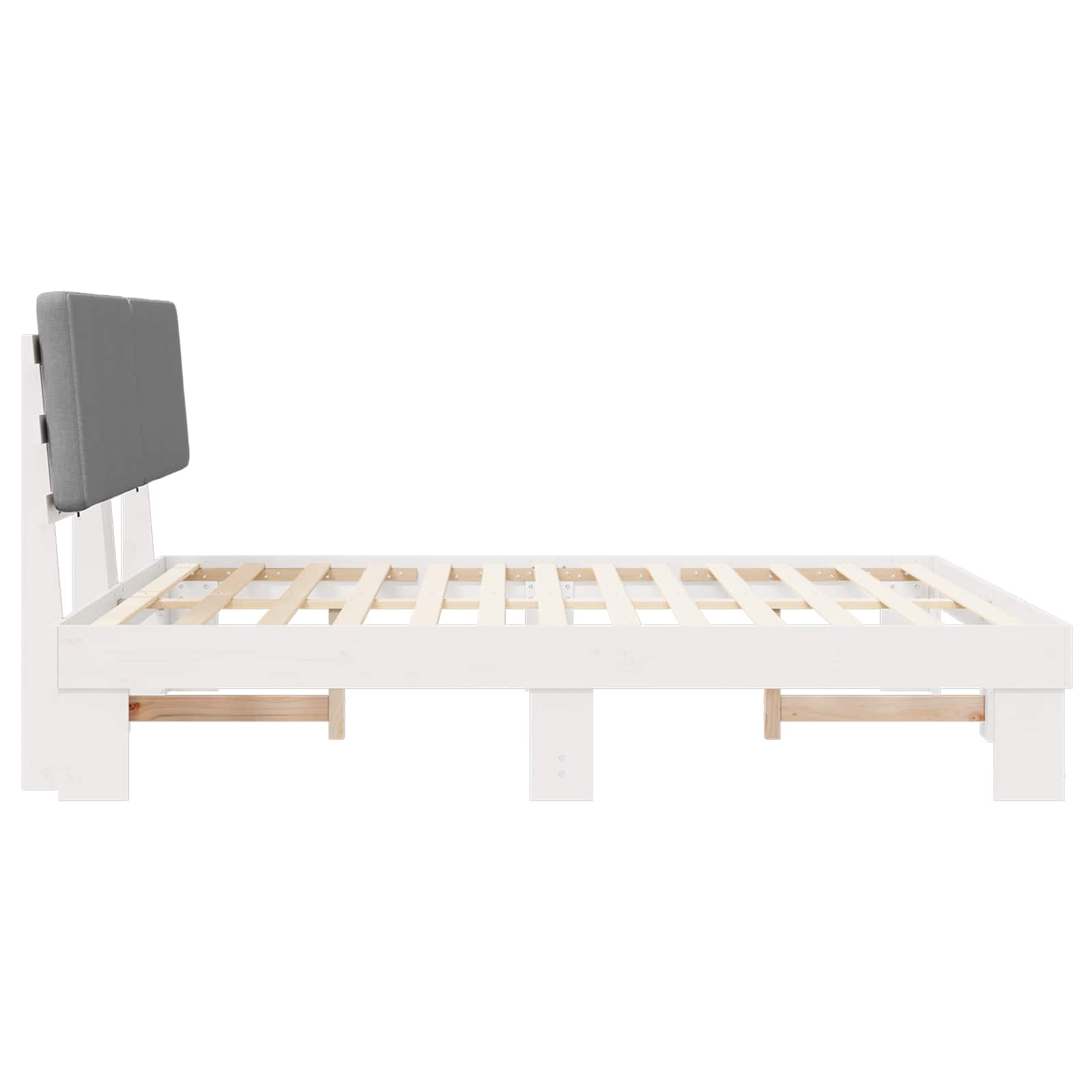 Bedframe met Gevoerd Hoofdgedeelte Lichtgrijs 180 x 200 cm is nu te koop bij PeponiXL, paradijselijk wonen!