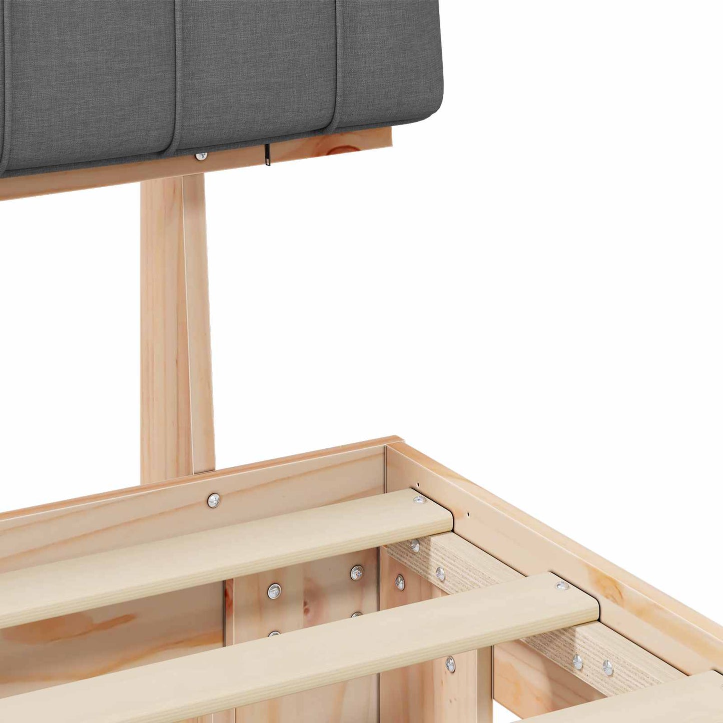 Bedframe met Gevoerd Hoofdgedeelte Lichtgrijs 200 x 200 cm is nu te koop bij PeponiXL, paradijselijk wonen!