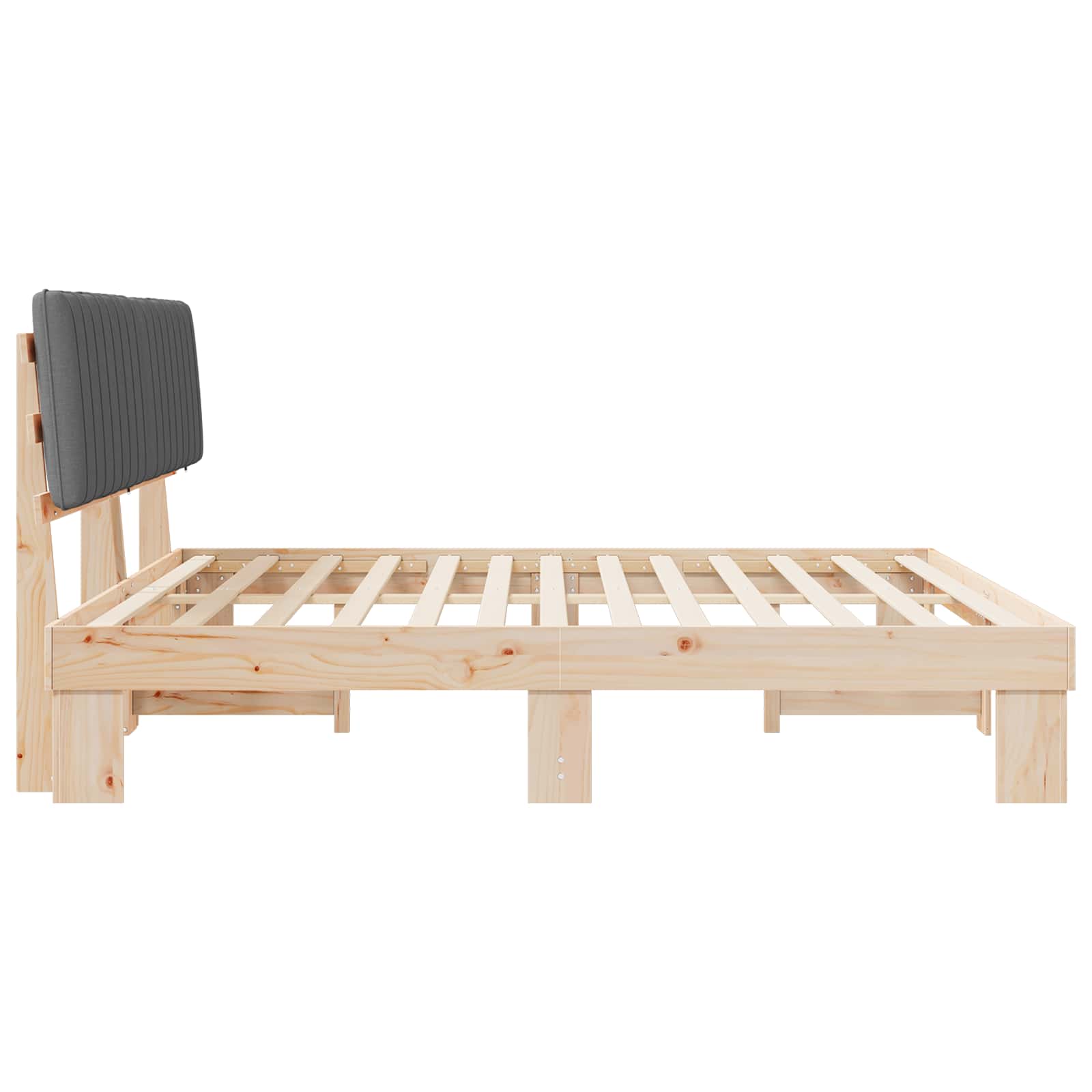 Bedframe met Gevoerd Hoofdgedeelte Lichtgrijs 200 x 200 cm is nu te koop bij PeponiXL, paradijselijk wonen!