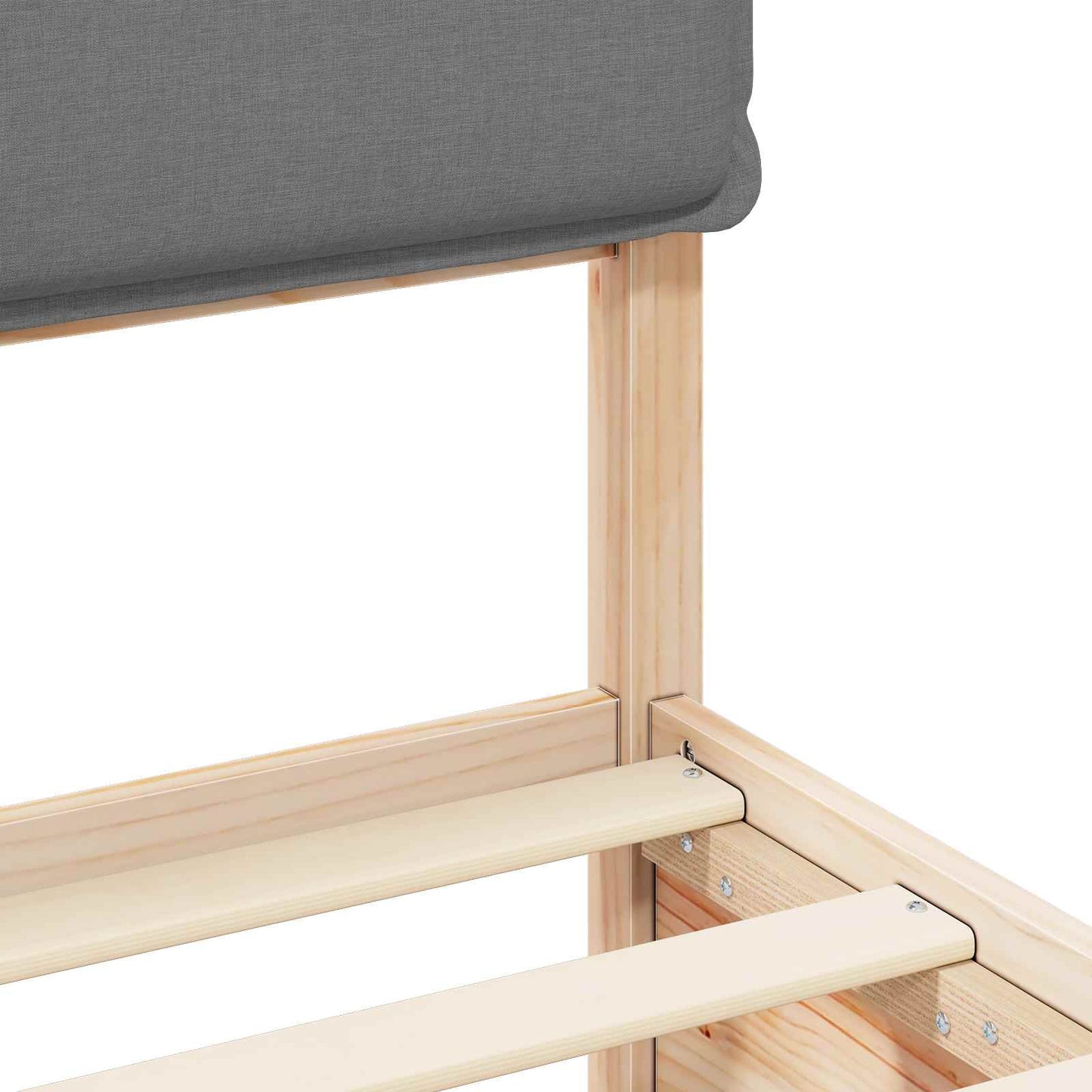 Bedframe met Gevoerd Hoofdgedeelte Lichtgrijs 200 x 200 cm is nu te koop bij PeponiXL, paradijselijk wonen!