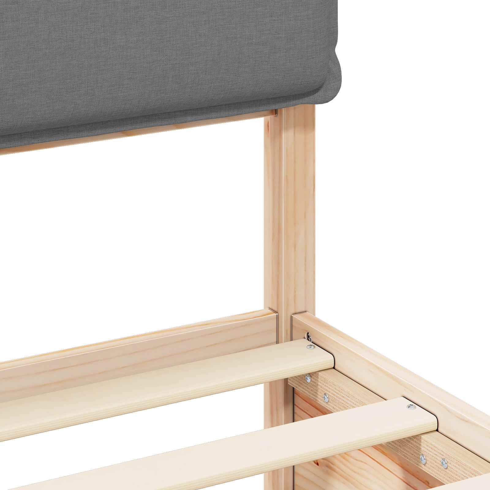 Bedframe met Gevoerd Hoofdgedeelte Lichtgrijs 200 x 200 cm is nu te koop bij PeponiXL, paradijselijk wonen!