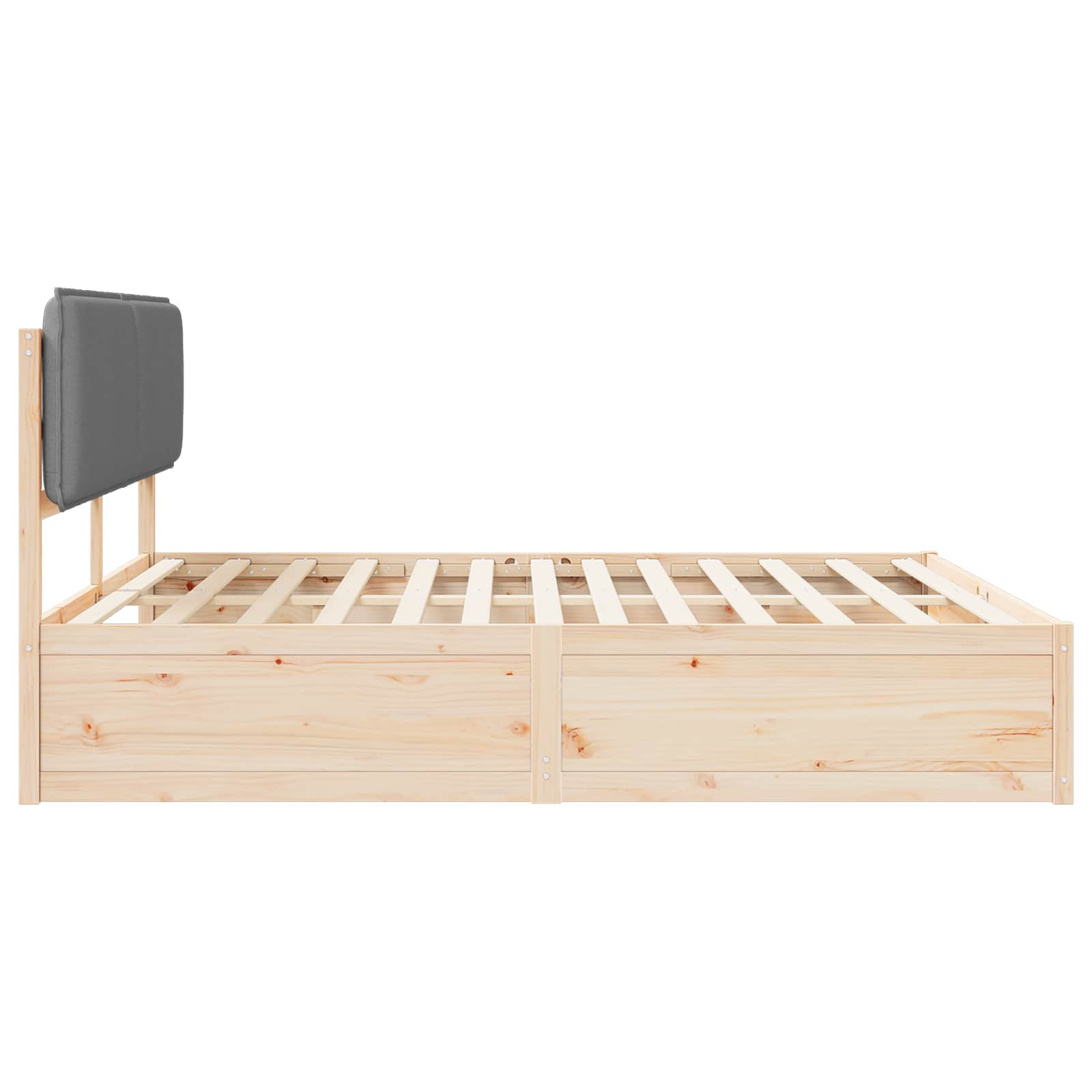 Bedframe met Gevoerd Hoofdgedeelte Lichtgrijs 200 x 200 cm is nu te koop bij PeponiXL, paradijselijk wonen!