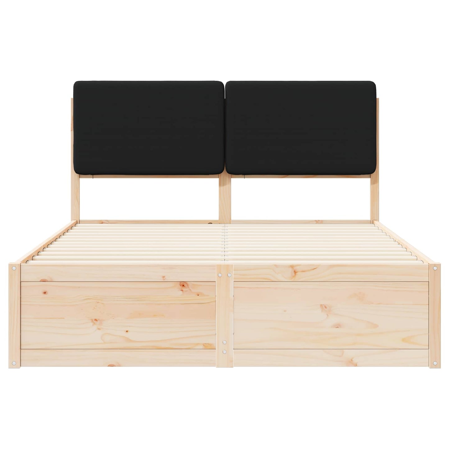 Bedframe met Gevoerd Hoofdgedeelte Zwart 160 x 200 cm is nu te koop bij PeponiXL, paradijselijk wonen!